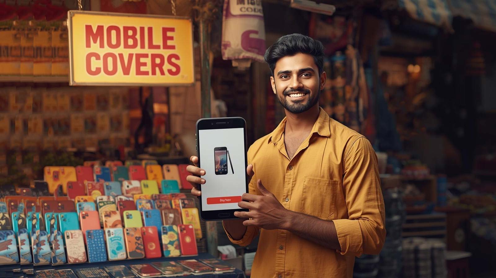 Android app and website combo mockups